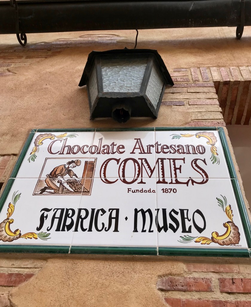 Chocolate museum and factory in Sueca Valencia entrance 